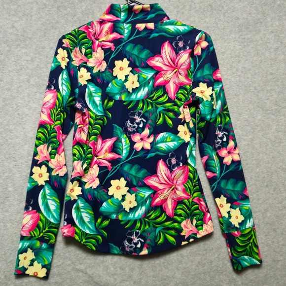 TOMMY BAHAMA ACTIVE Golf Tennis Full Zip Long Sleeve Jacket Multi Color Small - Picture 2 of 7